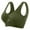 Army Green, variant on Aobny Women's Plus Seamless Bras Workout Green Sport Nylon S-5XL Cute Bras,XXXXL