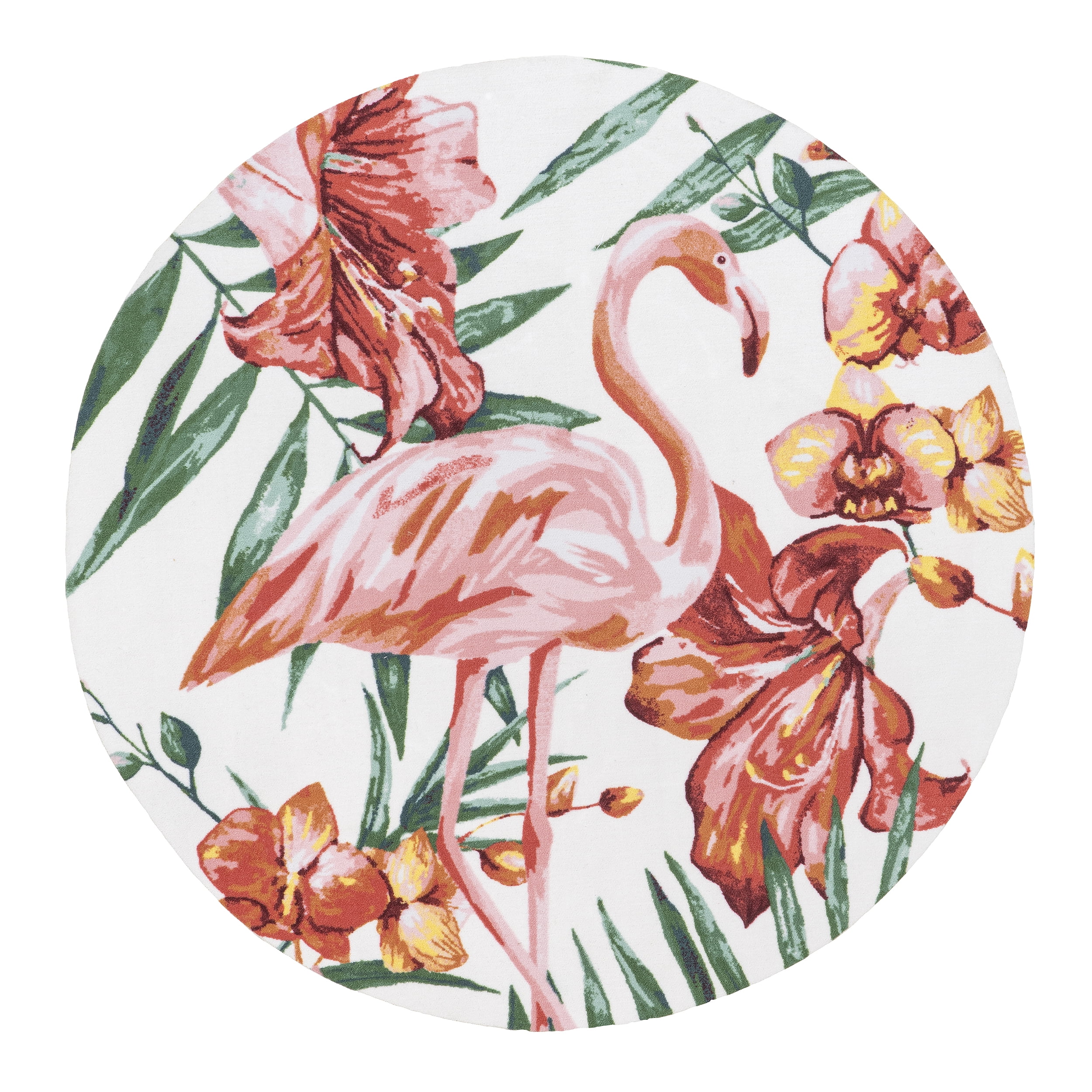 nuLOOM Oasis Floral Flamingo Indoor/Outdoor Area Rug, 4', Multi ...