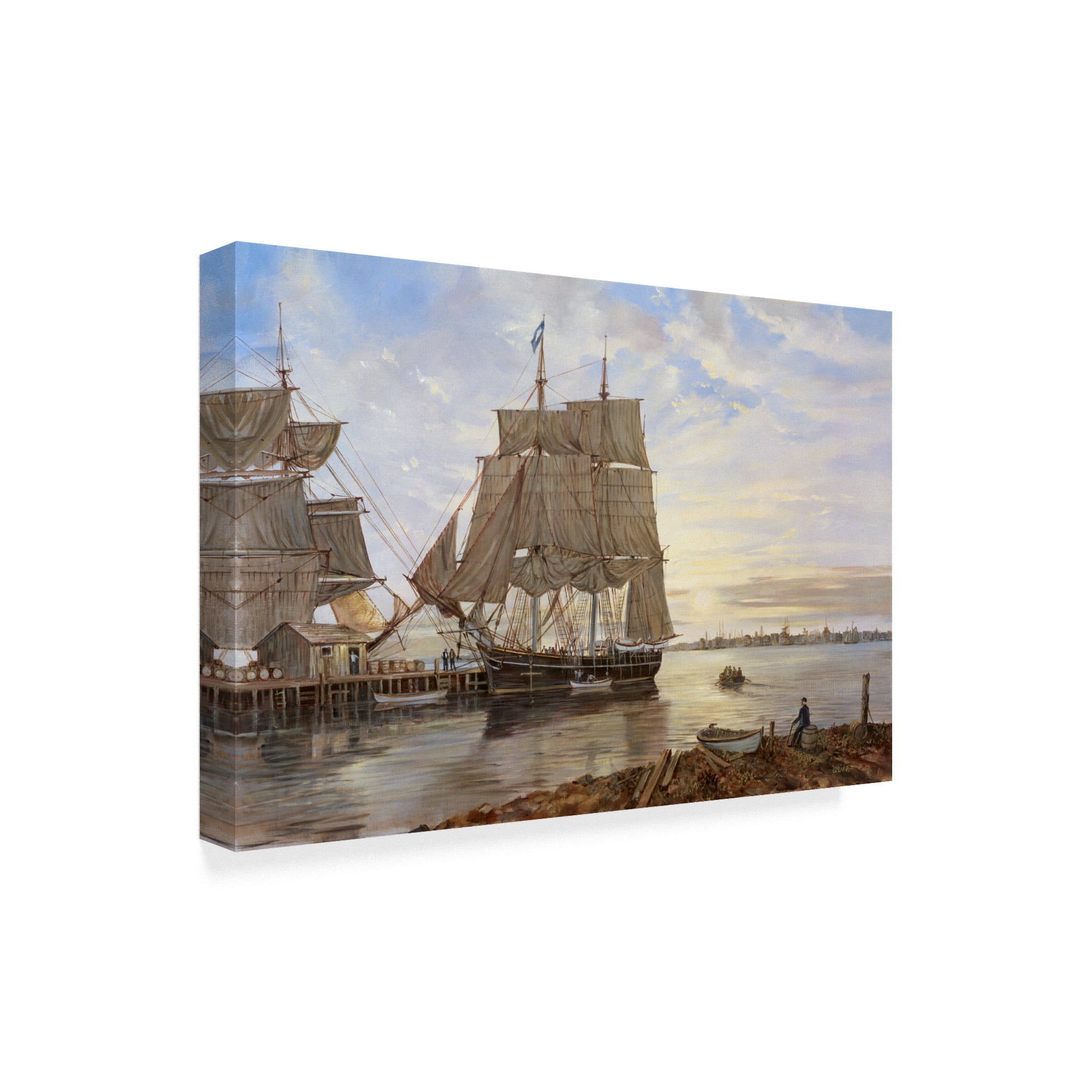 Trademark Fine Art 'Ship Over Water' Canvas Art by Jack Wemp