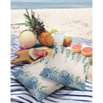 thumbnail image 4 of Outdoor Throw Pillow Cover Blue Hydrangea and Eucalyptus Leaves Waterproof Cushion Covers 2 Pack Farm Retro Burlap Linen Pillow Cases Home Decoration for Patio Garden Couch Sofa, 4 of 7