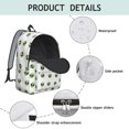 thumbnail image 4 of Alien Head White Pattern Backpack for School, Cute School Bag with Adjustable Shoulder Straps and Padded Back, 15.7"x11.8"x5.5", 4 of 5