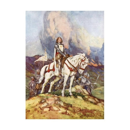 20th Century French Art - Joan of Arc, the Country Girl Who Led a King to Victory, 20th Century Print Wall Art By C Dudley Tennant