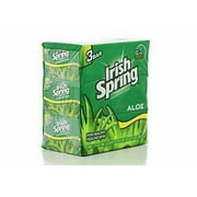 Irish Spring Aloe Bar Deodorant Soap, Healthy Feeling Skin, Unisex, 3 Ct