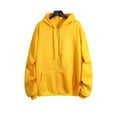 thumbnail image 1 of Innerwin Sweat-Shirt à Capuche à Cordon Femmes Automne Manches Longues Lâches à Capuche Tops Jaune M, 1 of 2