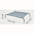 thumbnail image 3 of Cooling Elevated Dog Bed for Large Dogs, Breathable Mesh Raised Pet Cot with Non-Slip Feet, Indoor & Outdoor, Grey, 47.5 in, 3 of 8