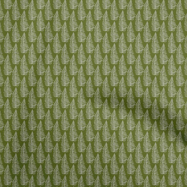 oneOone Cotton Jersey Green Fabric Asian Block Sewing Craft Projects Fabric Prints By Yard 58 Inch Wide