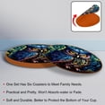 thumbnail image 4 of Owt 6PCS Round Coasters, Microfiber Leather Cup Coasters Set of 6, 11x11 cm/4.3x4.3 in Drink Coasters for Home Decor, 4 of 6