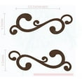 thumbnail image 6 of 2 Swirl Decals Vinyl Art Wall Sticker Art Home Wall Décor 11x4-Inch Chocolate Brown, 6 of 6