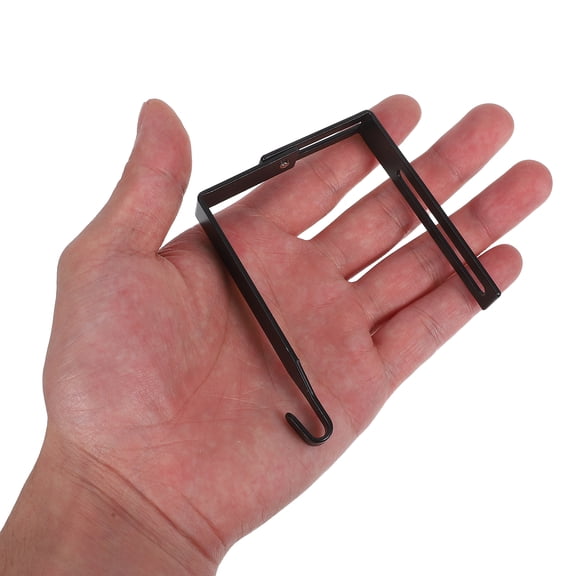 SEWOART Black Metal Adjustable Hooks for Home and Office Use, 4-Pack Cubicle Hangers for Hanging Items