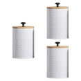 thumbnail image 3 of simhoa 3 Pieces Coffee Tea Sugar Container Kitchen Canister Set for Tea Candy Flour white, 3 of 8