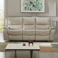 thumbnail image 2 of Furniture of America Caddo Modern Adult Upholstered Fabric Manual Reclining Sofa, Beige, 2 of 5