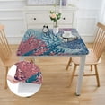 thumbnail image 2 of BANET Rectangle Print Themed Decorative Table Covers for Outdoor Dining Room Kitchen Living Room, Navy/Blue/Teal/ white, 2 of 7