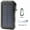Black, variant on Super 10000000mAh USB Portable Charger Solar Power Bank for Cell Phone, Black.