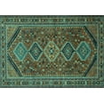 thumbnail image 1 of Ahgly Company Machine Washable Indoor Rectangle Persian Turquoise Blue Traditional Area Rugs, 8' x 10', 1 of 4
