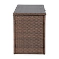 thumbnail image 6 of happimess Nino 47.24" Modern Minimalist Outdoor Faux Wicker Deck and Patio Storage Box, Brown, TRK1001B, 6 of 11