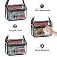 thumbnail image 4 of Clear Crossbody Bag, TSV Stadium Approved Clear Bag for Concert, Waterproof Shoulder Bag with Adjustable Strap, 4 of 6