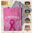 thumbnail image 2 of S4E Women's Stronger Together Breast Cancer T-Shirt Large Azalea Pink, 2 of 4
