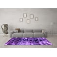 thumbnail image 3 of Ahgly Company Indoor Round Abstract Purple Modern Area Rugs, 5' Round, 3 of 4