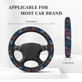 thumbnail image 5 of Balery Tropical Flower print Steering Wheel Covers Elastic Skidproof Steering Wheel Protective Cover Case for Men Women Universal 15 Inches Cars Accessories, 5 of 8