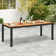 thumbnail image 2 of Gymax Patio Dining Table for 8 79'' Large Rectangle Table w/ Acacia Wood Tabletop, 2 of 9