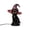 A, variant on Halloween Decorations Indoor,Lighted Black Cat Table Lamp with Witch Hat,Stained Glass Style Halloween Witch Lamp,Gothic Decor for Shelf Desk(A)
