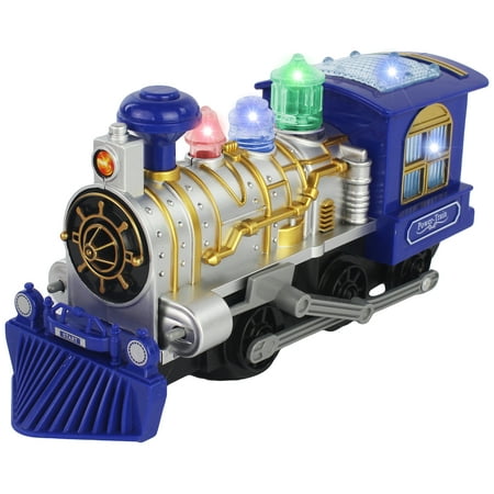 Bump and Go High Speed Battery Operated Train Car with Lights and Music for