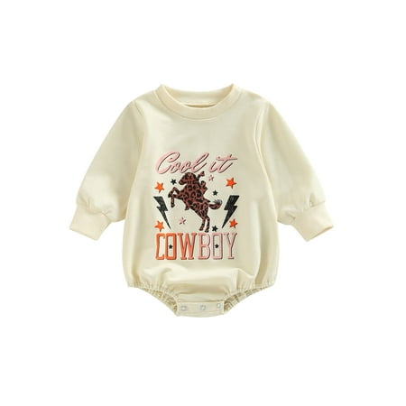 

Bagilaanoe Newborn Baby Girl Boy Oversized Rompers Letter Print Long Sleeve Bodysuits 6M 12M 18M 24M Infant Casual One Piece Short Jumpsuit