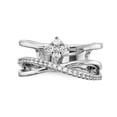 thumbnail image 5 of Sterling Shimmer Sterling Silver Rhodium-plated 27 Stone CZ Ring, 5 of 6