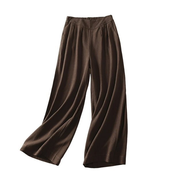 FNFYFH Clearance Comfortable Ladies Linen Pants