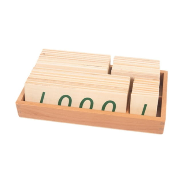 lionlar Math Number Cards 1-9000 Learning Cards for Boys Girls 3 -7 Years Old Infant S Wood