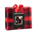 thumbnail image 1 of Ashford & Brooks Printed Plush Sherpa-Lined Mink Fleece Cozy Throw Blanket 50” x 60” - Red Buffalo Check, 1 of 4
