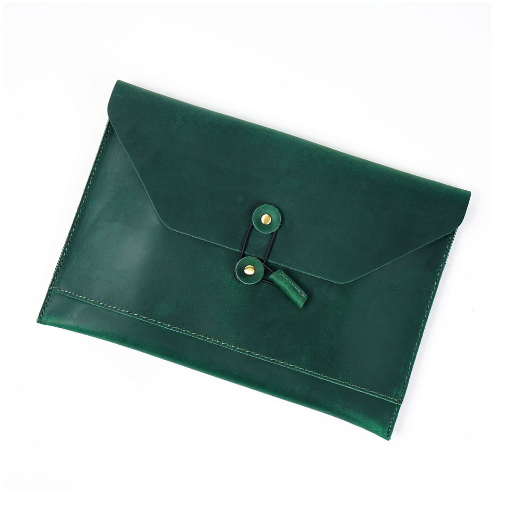 PU Leather File Folder with Multiple Card Slot, String Closure Document Holder