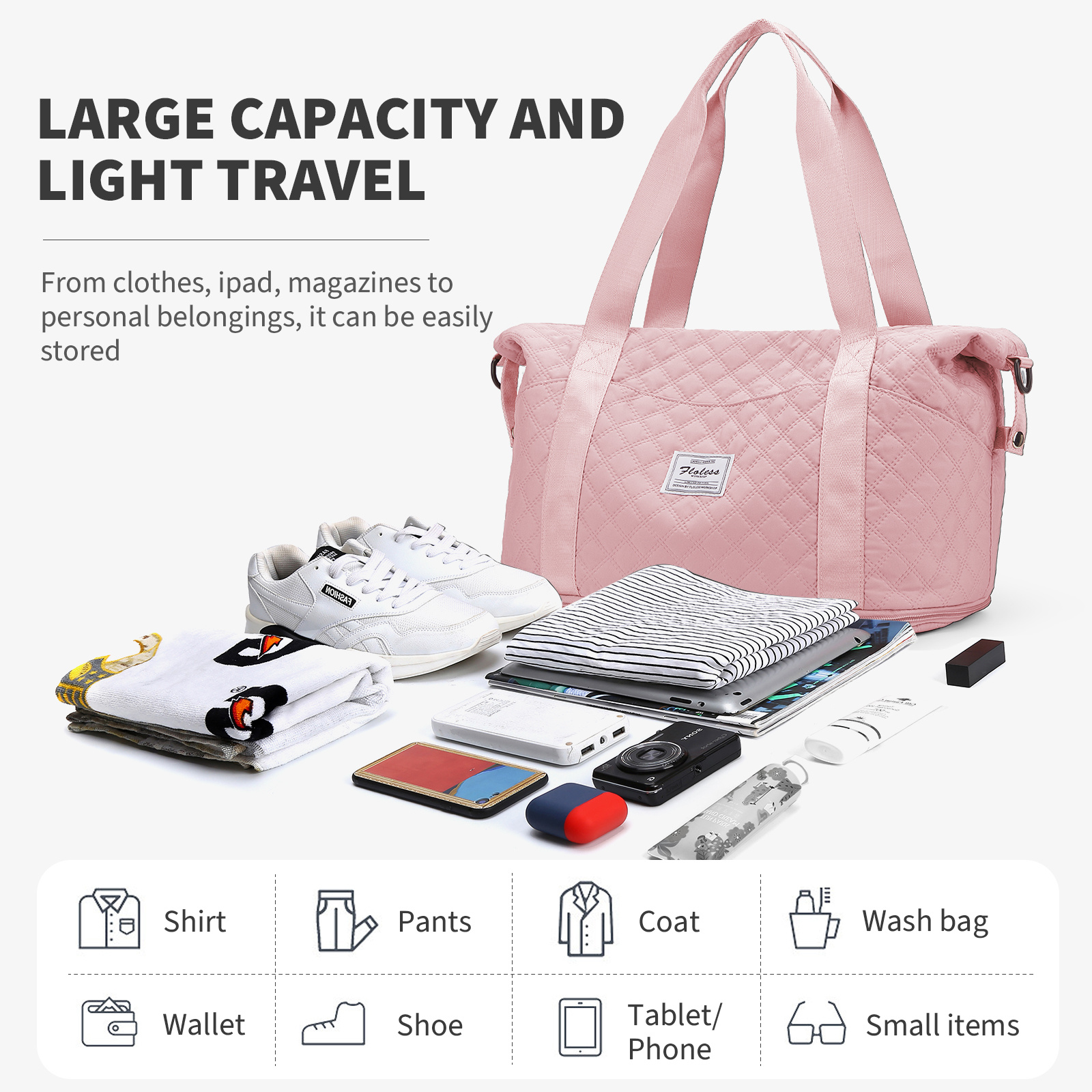 SYCNB Waterproof Weekend Travel Duffel Bag photo 4