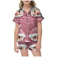 thumbnail image 1 of WEAIXIMIUNG Pajamas For Children Shirt And Pant Matching Set Sleepwear Set With Pockets For Christmas 4-5 Years, 1 of 4