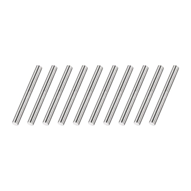 Unique Bargains 5mm x 50mm 304 Stainless Steel Solid Round Rod for DIY Craft - 10Pcs