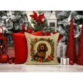 thumbnail image 2 of Water Spaniel Christmas Flowers Throw Pillow 18 in x 18 in, 2 of 5