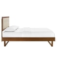 thumbnail image 6 of Modway Willow Full Wood Platform Bed with Angular Frame in Walnut/Beige, 6 of 11