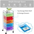thumbnail image 6 of Topeakmart 10 Drawer Rolling Storage Cart Organizer with Lockable Wheels, Multicolor, 6 of 14