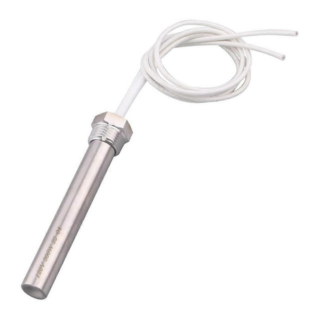 Immersion Heater 120V 300W, 1/2In Threaded Hot Rod Heating Element for Use in Chemical Equipment and Other Applications