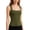 Army Green, variant on Womens Square Neck Tank Tops Sleeveless Slim Fit Solid Cami Blouse Spring Summer 2026 Gym Workout Breathable Shirt