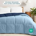 thumbnail image 5 of Bare Home 1800 Collection Reversible Down Alternative Comforter, All-Season, Queen, Dark Blue/Light Blue, 5 of 10