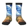 thumbnail image 1 of Kdxio Western Desert Cactus Print Children's Socks for Daily Wear and Sports Use Colorblock Mid-Calf Design Breathable Material, 1 of 5