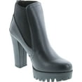 thumbnail image 7 of Breckelle's HANNA-11 Women's Platform Chunky Heel Lug Sole Chelsea Ankle Booties, 7 of 7