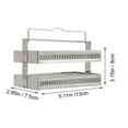 thumbnail image 5 of KAKOWELY Glass Slides Rack Stainless Steel Staining Rack Microscope Slides Holder,5.12"X3.15"X2.95", 5 of 5