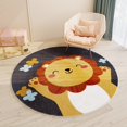thumbnail image 1 of Alfombra redonda de cartón nórdico para el hogar, sala de estar, dormitorio, habitación de niños, manta de Anime, Alfombra de piso, decoración de salón, Alfombra de área de pila, 1 of 4