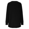 thumbnail image 5 of Fanxing Womens Plus Size Fall Tops 1/4 Zip Up Tunic Shirts Long Sleeve V Neck Casual Solid Color Oversized Curved Hem Comfy Blouses Black 4XL, 5 of 6