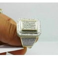thumbnail image 2 of Gems Jewels 925 Sterling Silver 3.20 Ctw Round Cut White Diamond Wedding Anniversary Engagement Band Cluster Ring 14K Yellow Gold Plated For Men's -6.5, 2 of 5
