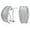 Silver, variant on Womens Timeless Black Onyx Cubic Zirconia Two Tone Square Cushion Omega Earrings Silver Gold Plated