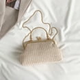 thumbnail image 5 of BLEEUS Women Bag Chain Women Evening Bag Weaving Ladies Clutch Purse For Wedding Party Straw Bag, 5 of 10