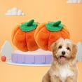 thumbnail image 4 of Cute Plush Dog Toys Soft Plush Orange Halloween Pumpkin Stuffed Toy for Small Medium Dog Cat Pets Squeaker Chew Toy Animals Training Playing Toy Christmas Holiday Gifts, 4 of 6